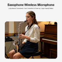 2.4G Wireless Saxophone Microphone Clip-on Instrument Mic for Clarinet Trumpet Horn French Horn