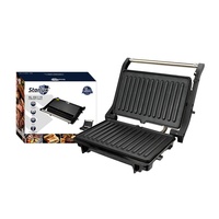 Gril électrique multifonction double face antiadhésif pour steaks et paninis, en aluminium, 2000W, contrôle mécanique, US