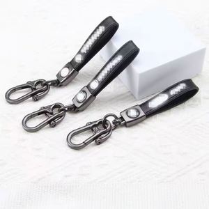 Hot Leather Car Keychain for Car Brands Handmade Premium Metal <b>Key</b> <b>Ring</b> Accessories <b>Customized</b> Logo Present for Man and Woman - Product Image 3