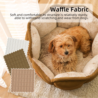Neues wasserdichtes Waffel gewebe Achteck form Weiches Fleece Haustier Hund Katzen bett mit Schaumstoff rohr kante