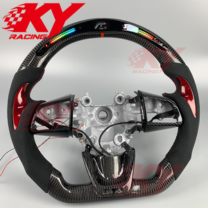 Accesorios para Automóviles, Volante Deportivo Personalizado con LED, Fibra de Carbono, Cuero de Ante, Estilo Racing para Kia Stinger GT 2017-2023 - Product Image 3