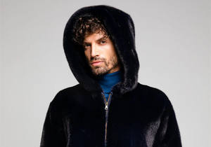 Hip Hop Style Luxury Black Custom Zipper up Mens Mink Coat Price Oversized Mink Fur Coat Men Full Zip up <strong>Hoodie</strong> Mink Coat - Product Image 5