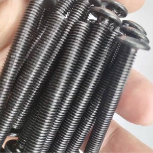 Vis hexagonales chanfreinées en zinc noir M6x106x12 en acier au carbone de qualité A pour meubles, étagères et bibliothèques - Product Image 4