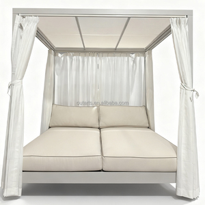 Chaise longue <span class=keywords><strong>de</strong></span> piscine extérieure, lit <span class=keywords><strong>de</strong></span> soleil <span class=keywords><strong>de</strong></span> patio, double chaise longue <span class=keywords><strong>avec</strong></span> couverture d'ombrage, lit <span class=keywords><strong>de</strong></span> jour <span class=keywords><strong>de</strong></span> <span class=keywords><strong>jardin</strong></span>, lit <span class=keywords><strong>de</strong></span> soleil en tissu d'aluminium, lit <span class=keywords><strong>de</strong></span> jour extérieur - Product Image 4
