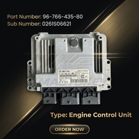 Module de commande du moteur ECU d'occasion 9676643580 0261S06621 MED17.4.2 pour ordinateur de bord Peugeot Citroën