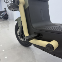 Moped électrique abordable de 450 W, batterie 48 V 20 Ah, autonomie de 50 km, pneus de 14 pouces, scooter électrique pour trajets urbains avec panier et phare LED
