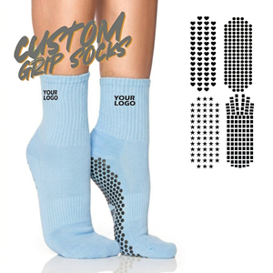 OEM Low MOQ Women Silicone Grip Pilates <b>Socks</b> Custom Breathable Knitted Yoga <b>Socks</b> with Printed Logo for Barre Fitness <b>Training</b> - Product Image 1