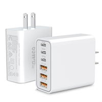 Vente d'usine Chargeur mural GaN 65W 6 ports PD30W Prise US/EU/JP Charge rapide CE UKCA RoHS pour iPhone 17/16/15 Pro