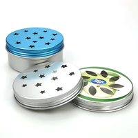 60ml 80ml 100ml 150ml Conteneur de parfum solide Air pur Conteneur en métal de Cologne solide Boîtes en aluminium exquises avec trous