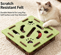 Jouet interactif pour chat, boîte de labyrinthe en feutre avec clochette intégrée, balles pour divertissement autonome en intérieur pour chatons et chats adultes
