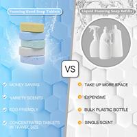 Savon pour les mains nettoyant en profondeur écologique, format voyage, mini tablettes solides moussantes, tablettes de savon moussant OEM pour distributeur