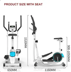 Deko — vélo d'exercice Compact et vertical, Machine de gymnastique avec 8 niveaux de résistance réglable