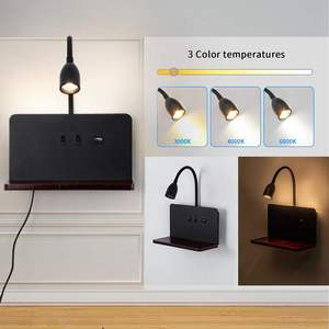 <span class=keywords><strong>Lampada</strong></span> da Parete <span class=keywords><strong>con</strong></span> Caricatore Wireless, Luce da Lettura e Porta USB per Ricarica - Product Image 3