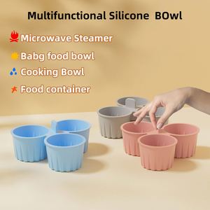 Molde de silicona de 3 rejillas para huevos, antiadherente y fácil de limpiar, para hornear pasteles en freidora de aire - Product Image 4