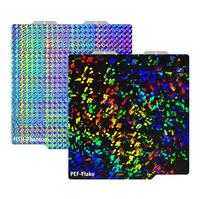 Pelat Cetak 3D OEM PEI Baru PEF-Flake+H1H-Phantom, Aksesoris Pencetakan 3D, Lembaran Tekstur Halus, Ukuran 184x184mm A1 Mini, Mudah Digunakan