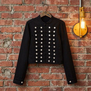 Nouvelle veste en jean pour femme 2026, style européen, avec boucles décoratives uniques, manteau féminin tendance - Product Image 2