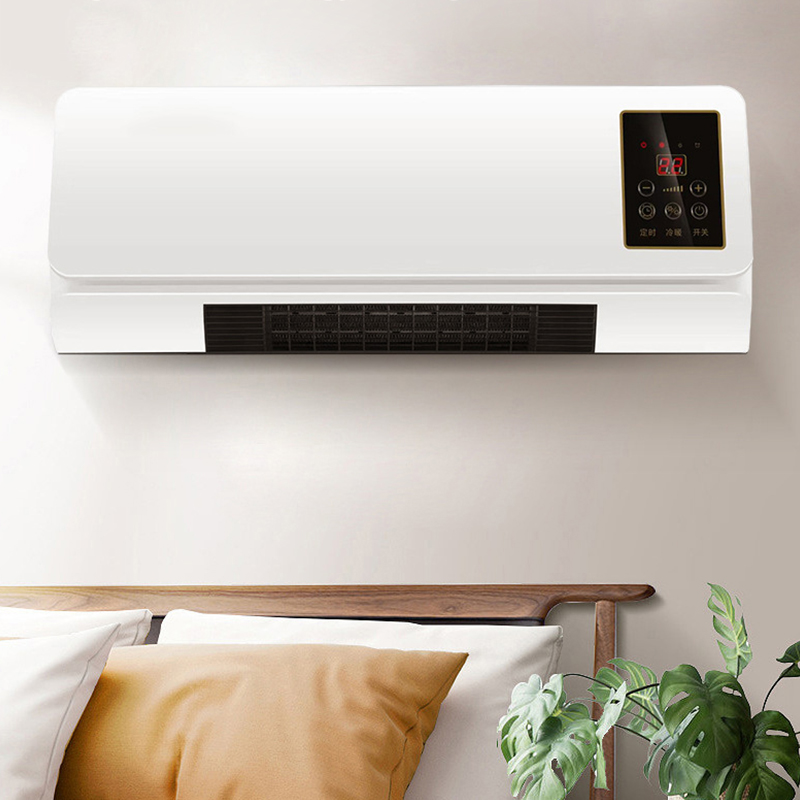 Electric Heater and Air Conditioner Combo Wall/Desktop Mounted Electric Air Conditioner Heater Home Warm Air Blower 1200-2000W