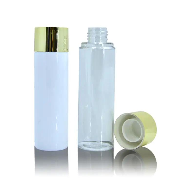 Роскошный косметический пустой цилиндр для снятия макияжа упаковка для ухода за кожей с завинчивающейся крышкой 100 мл 200 мл ПЭТ пластиковая бутылка с гель-тонером