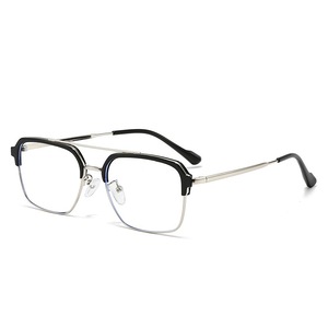 Gafas Ópticas Metálicas Cuadradas de Media Montura con Forma de Diamante Clásica, Grandes, Anti Luz Azul para Computadora, Ligeras y Resistentes - Product Image 5