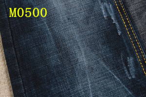 Tela vaquera elástica Crosshatch Slub de 10.9 oz y 58/59 pulgadas para jeans, material de tela azul <span class=keywords><strong>sanforizado</strong></span> para reverso. - Product Image 2