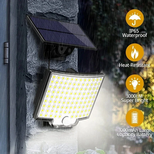 Reflector LED Impermeable con Sensor de Movimiento, Control Remoto, 3 Modos, para Patio, Garaje, Jardín, Luz Solar para Exteriores FX-SOSG014 - Product Image 2