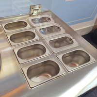 Machine à glace électrique commerciale, w, pour la fabrication de desserts, poêle plate