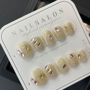 Design #733 Gros Acrylique 3D Strass <span class=keywords><strong>Faux</strong></span> <span class=keywords><strong>Ongles</strong></span> Amovible Presse sur <span class=keywords><strong>Ongles</strong></span> Pour La Décoration Des Doigts - Product Image 6