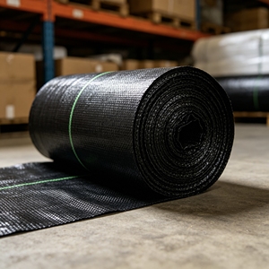 Toile de paillage anti-mauvaises herbes épaisse 90 g/m² en grand rouleau pour l'irrigation, l'agriculture, le sous-couche de copeaux de bois, les <span class=keywords><strong>allées</strong></span> et les chemins - Product Image 4