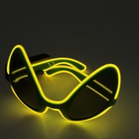 Lunettes de soleil de fête en plastique Alien à lumière incandescente, verres noirs, style ET cool pour les fêtes, la danse et Halloween
