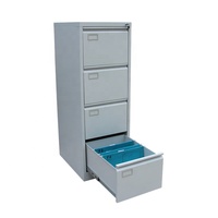 Archivador vertical de acero económico de 4 cajones con cerradura con llave para el hogar, oficina, hotel, escuela, taller