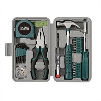 Ensemble d'outils ménagers en acier au carbone de 59 pièces, comprenant des tournevis, des clés Allen, un testeur de tension et plus encore, kit de réparation combiné
