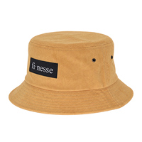 Chapeau Bob Unisexe en Corduroy Polyester avec Étiquette Tissée Personnalisée pour Promotion de Marques et Vente en Gros