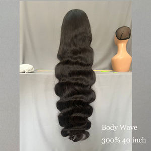 Natural Black 180% 13x4 <b>Full</b> Frontal <b>Wig</b> 20inch - 40inch human hair <b>lace</b> <b>wigs</b> - Product Image 5