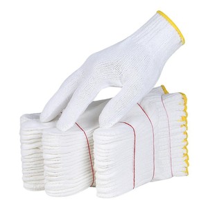 Gants de travail en pur coton 400g, 10 aiguilles, texture intégrale, durables, protection générale du travail, gants de sécurité, fil blanc épaissi - Product Image 1