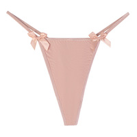 Strings en Chaîne Métallique pour Filles, Sous-vêtements à Bretelles Spaghetti, Culottes Nœud Papillon, Strings Sexy et T-back