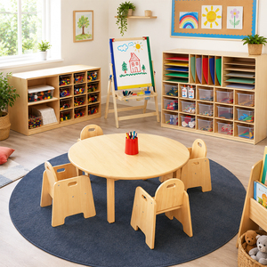 Meubles en bois pour garderie préscolaire Montessori, ensemble table et chaises, armoire de rangement pour crèche, salle de classe, centre pour enfants, <span class=keywords><strong>maternelle</strong></span> - Product Image 1
