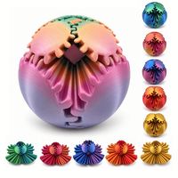 Interactive Gear Ball Fidget Toy Colorful Rotate Spin Gradient Color Sensory Fidget Toy Office Desk Accessory