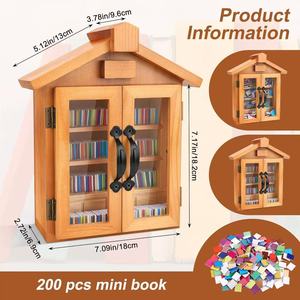 Mini estantería de madera con forma de casa para aliviar la ansiedad, decoración de escritorio de madera maciza, biblioteca novedosa para el alivio del estrés - Product Image 4