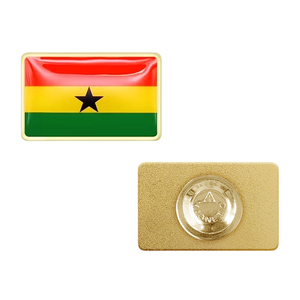 Pins de Solapa Personalizados con la Bandera de Ghana, Insignias Nacionales de Esmalte Suave, Escudo, Orgullo Africano, Broches Conmemorativos, Regalos Patrióticos de Turismo - Product Image 2