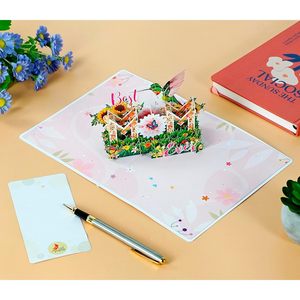 การ์ดอวยพรป๊อปอัพ 3 มิติ "คุณแม่ที่ดีที่สุด" ลายดอกไม้สำหรับวันแม่ - Product Image 6