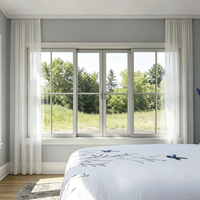 NFRC Apartment-Doppelt verglastes, dreifach isoliertes Aluminium-Schiebefenster mit Moskitonetz
