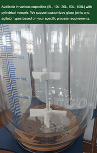 Doppelwandiger Rührkessel aus Glas mit Explosionsgeschütztem Motor, 10L Reaktionskessel - Product Image 6