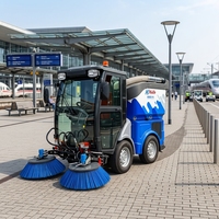 Nouvelle balayeuse autotractée industrielle diesel Haide pour sols secs et humides, avec réservoir d'eau de 150 L et trémie de 42 gallons, pour grandes surfaces