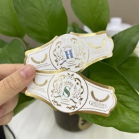 Étiquette de bague de cigare en relief personnalisée de haute qualité papier d'art en feuille d'or autocollant adhésif recyclé caractéristique à gratter pour les cigares