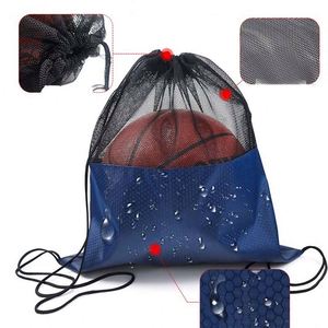 Portable Oxford <b>Drawstring</b> <b>Backpack</b> Outdoor Sports Mesh Breathable Bag Unique Items Bag With Custom Advertising Gift - Product Image 4