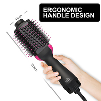 Sèche-cheveux brosse 4-en-1 SMET anti-frisottis en céramique et titane, boucleur à air chaud, outil de coiffure polyvalent