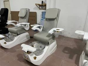 Sillón de Pedicura Eléctrico Negro de Lujo con Bomba de Drenaje y Masaje, Color y Logotipo Personalizables para Salón de Uñas - Product Image 2