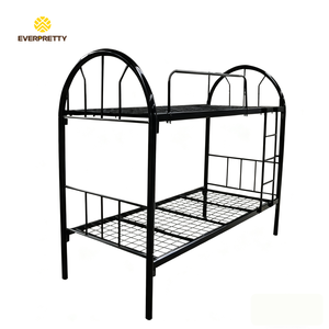 <span class=keywords><strong>Lit</strong></span> <span class=keywords><strong>superposé</strong></span> métallique moderne pour dortoir scolaire avec grille en fer et échelle pour étudiants, personnel, appartement, chambre, auberge - Product Image 4