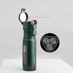 Logo personnalisé briquet au butane briquet torche à gaz rechargeable à triple flamme briquets allume-cigare accessoires pour fumer - Product Image 3