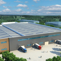 Estructura de Acero Ignífuga, Taller Industrial Prefabricado, Construcción Personalizada de Almacenes, Certificación CE/ISO9001, Garantía de 5 Años